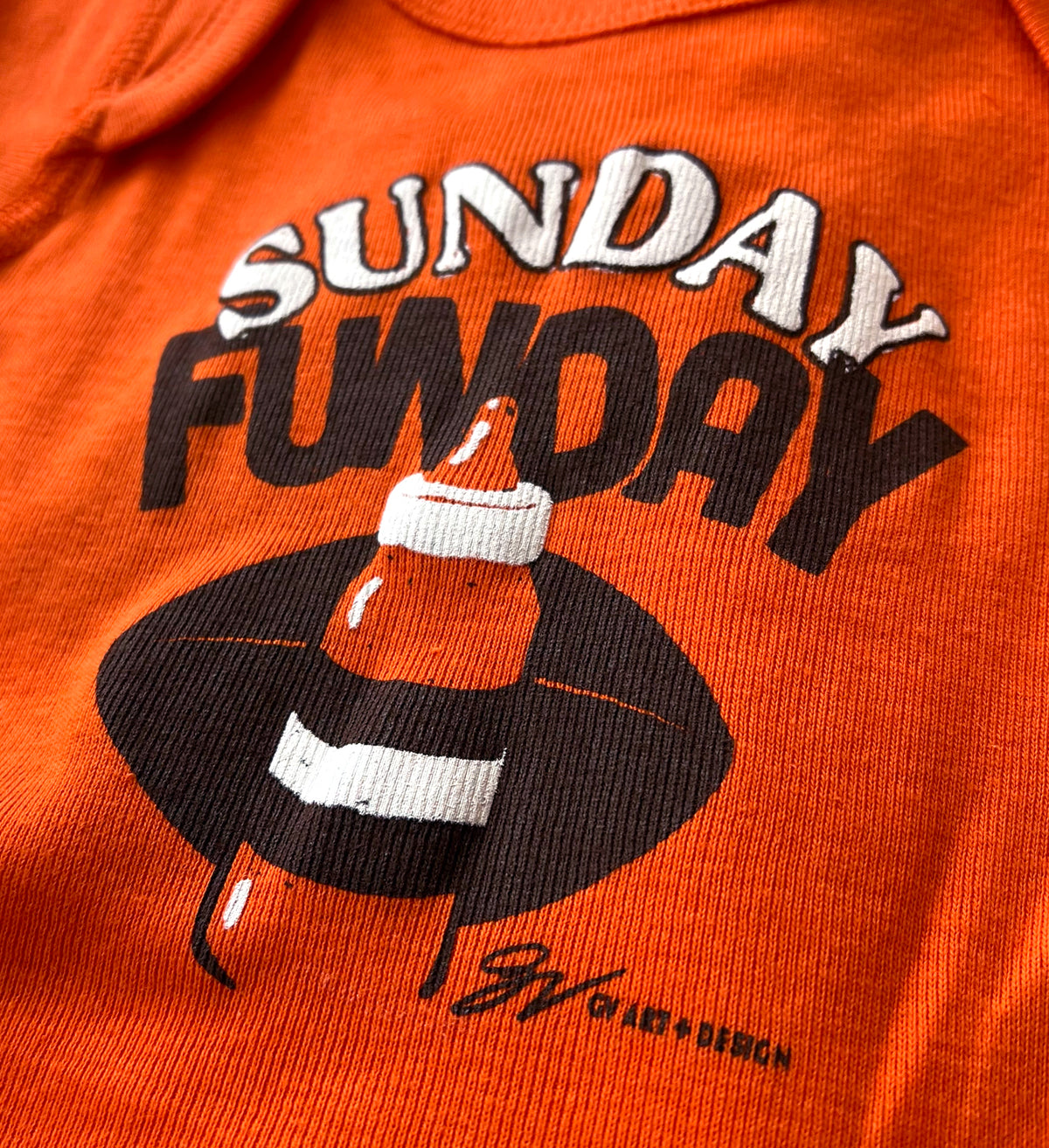 Sunday Funday Orange Onesie