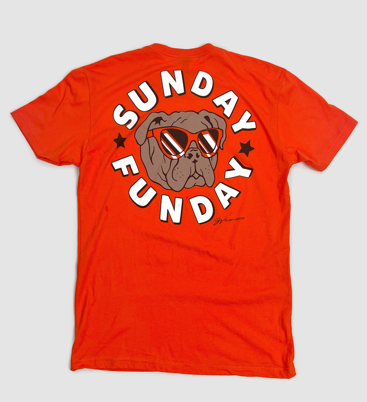 Orange Sunday Funday Cleveland Football T shirt