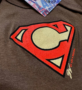 Super C Orange and Brown Onesie