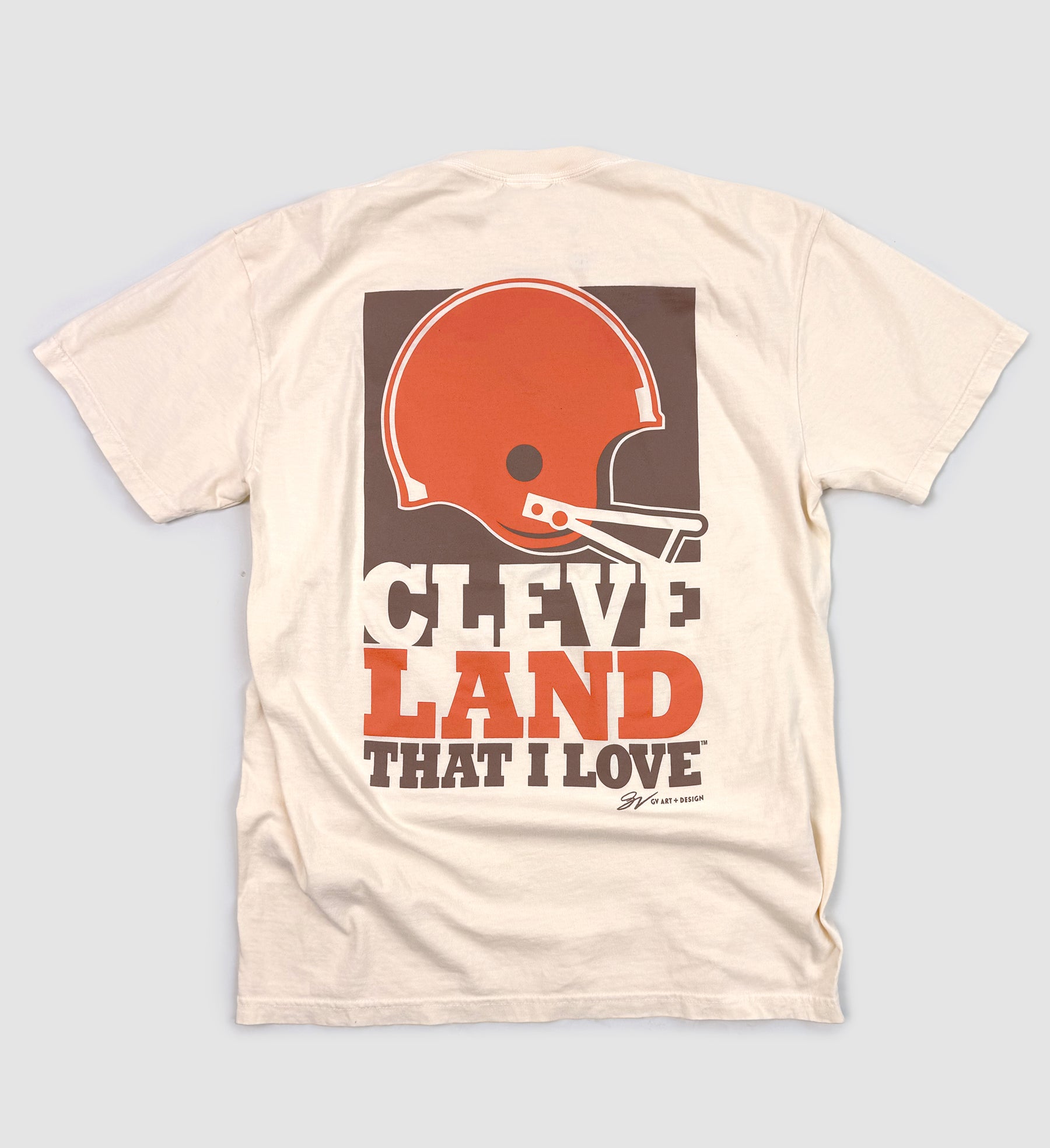 Cleveland That I Love Football Ivory T Shirt