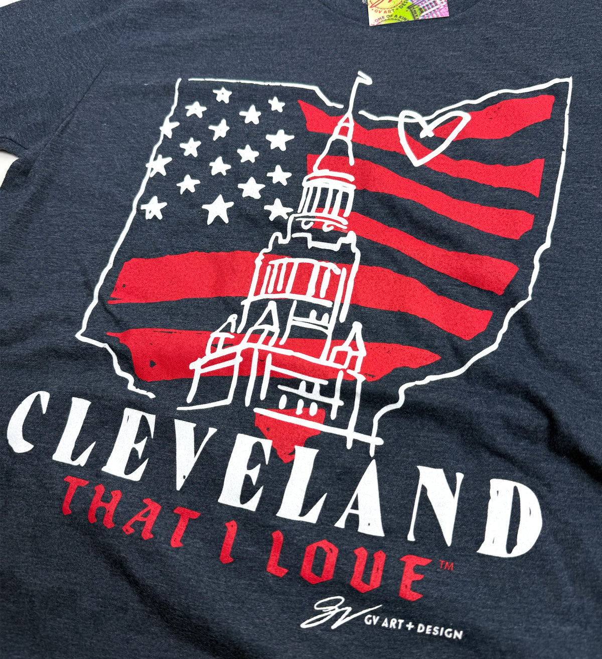 Cleveland That I Love Ohio Flag T shirt