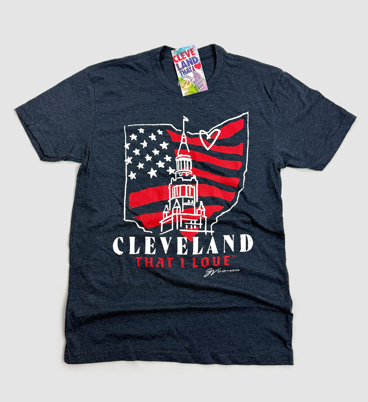 Cleveland That I Love Ohio Flag T shirt