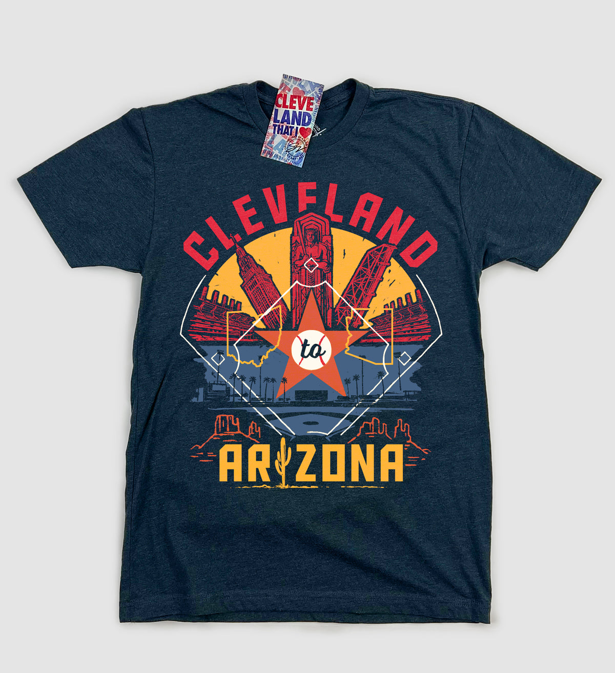 Cleveland to Arizona Spring Baseball T shirt