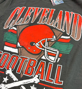 Cleveland Football Vintage Fade Bones Tee