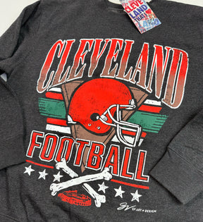 Cleveland Football Vintage Fade Crew Sweatshirt