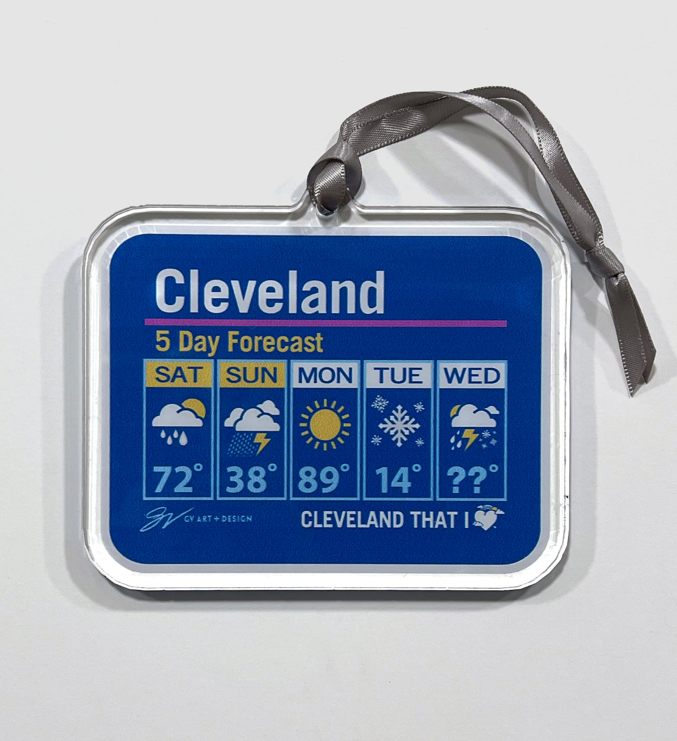 Cleveland Weather Clear Ornament