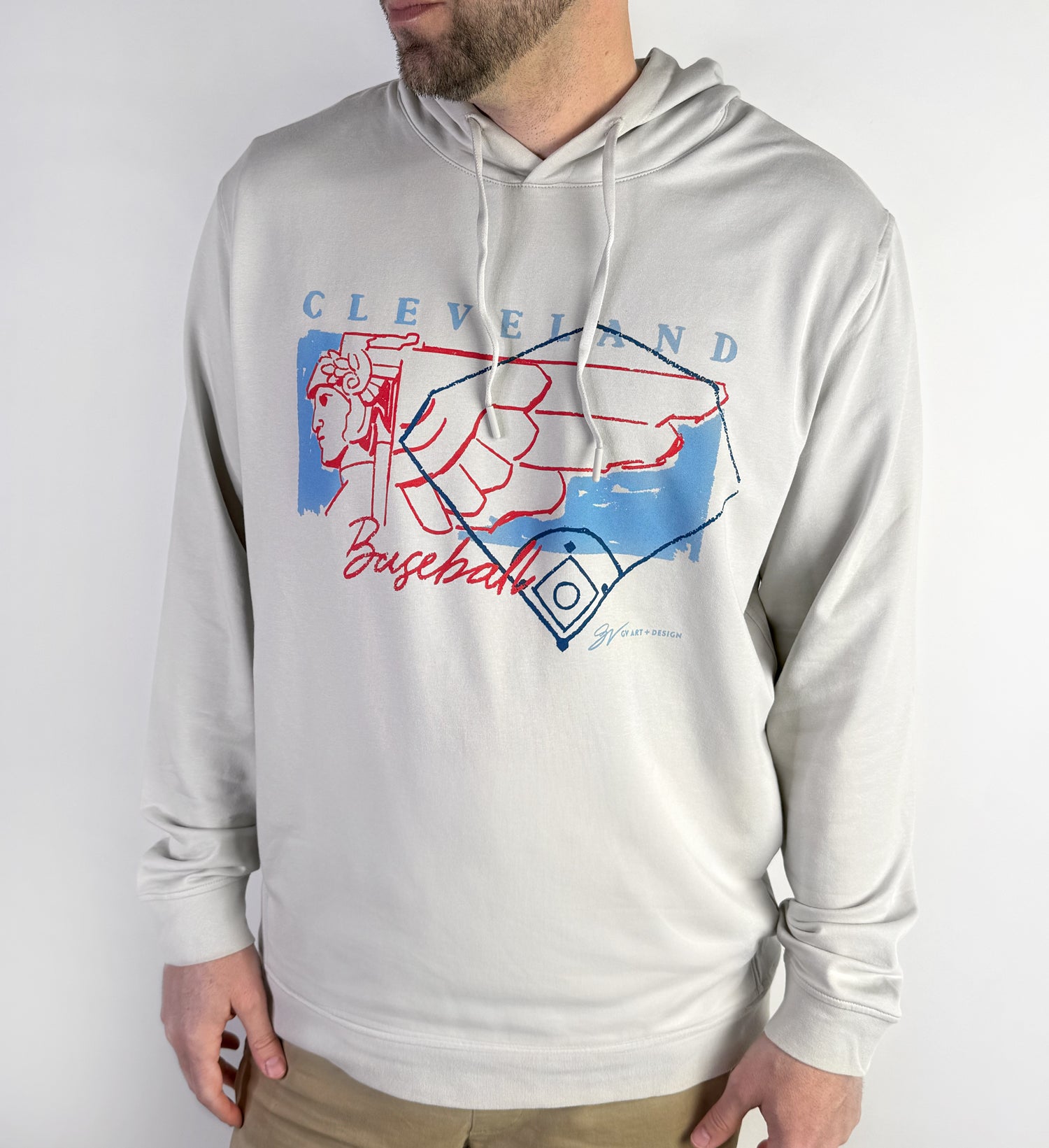 Cleveland Baseball Diamond Collage Hooded Sweatshirt