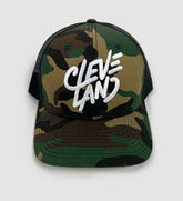 Cleveland Sketch Camo Mesh Hat