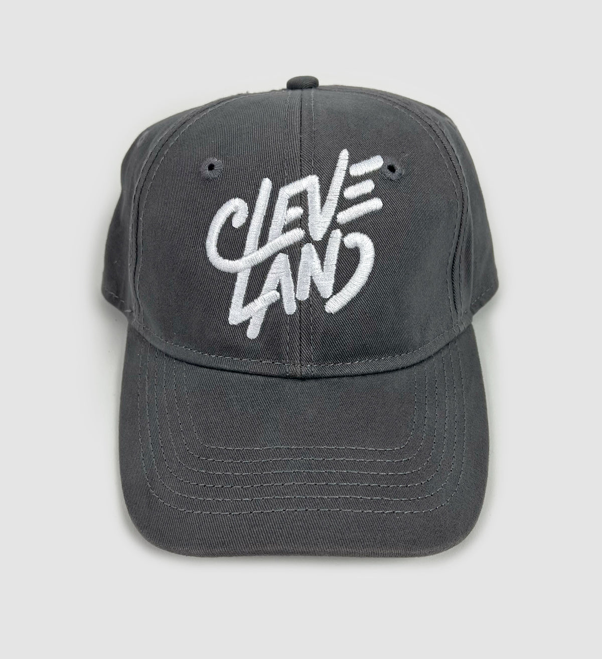 Grey Cleveland Sketch Dad Hat