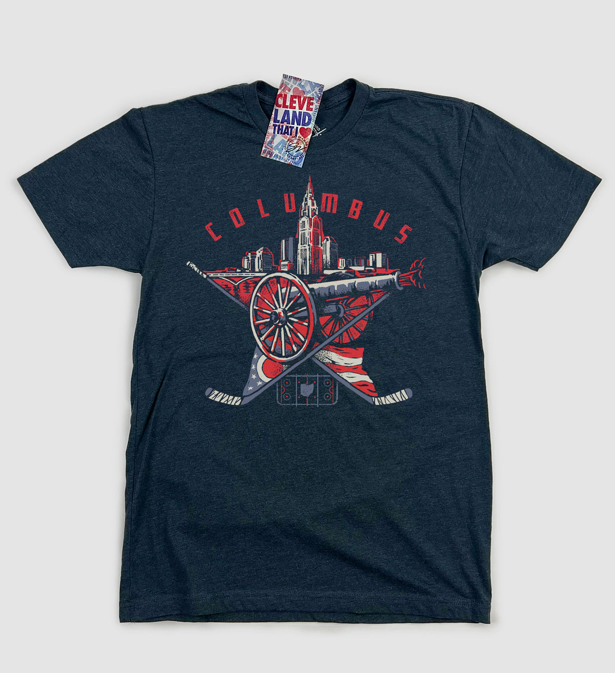 Columbus Hockey Graphic Star T Shirt