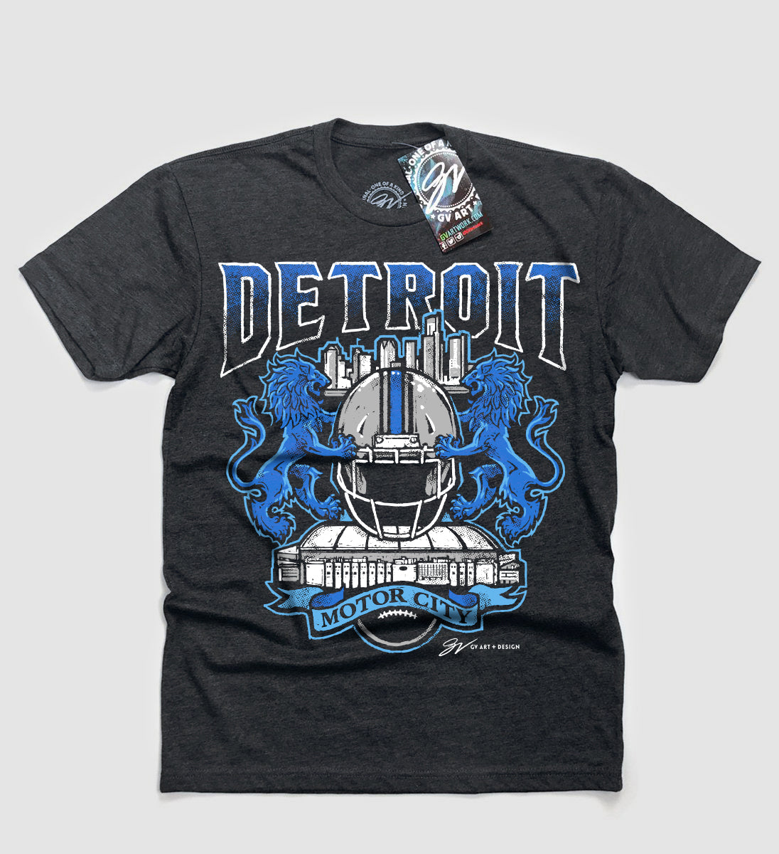 Detroit Football Crest T shirt