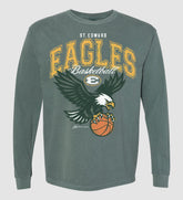 St. Edward Eagles Green Sketch Long Sleeve