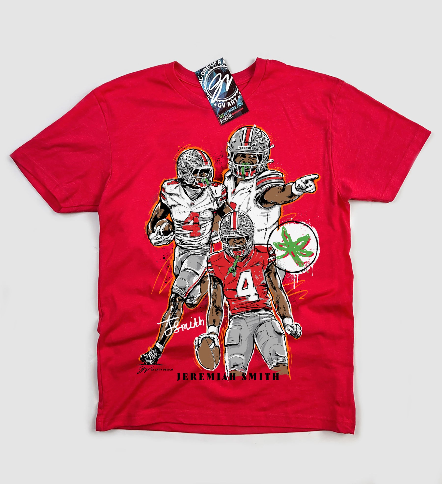 Jeremiah Smith Red Artwork T Shirt