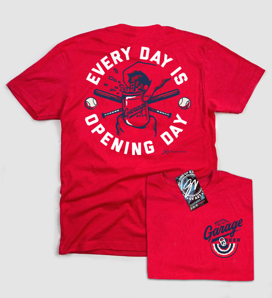Red Garage Beer Opening Day T shirt