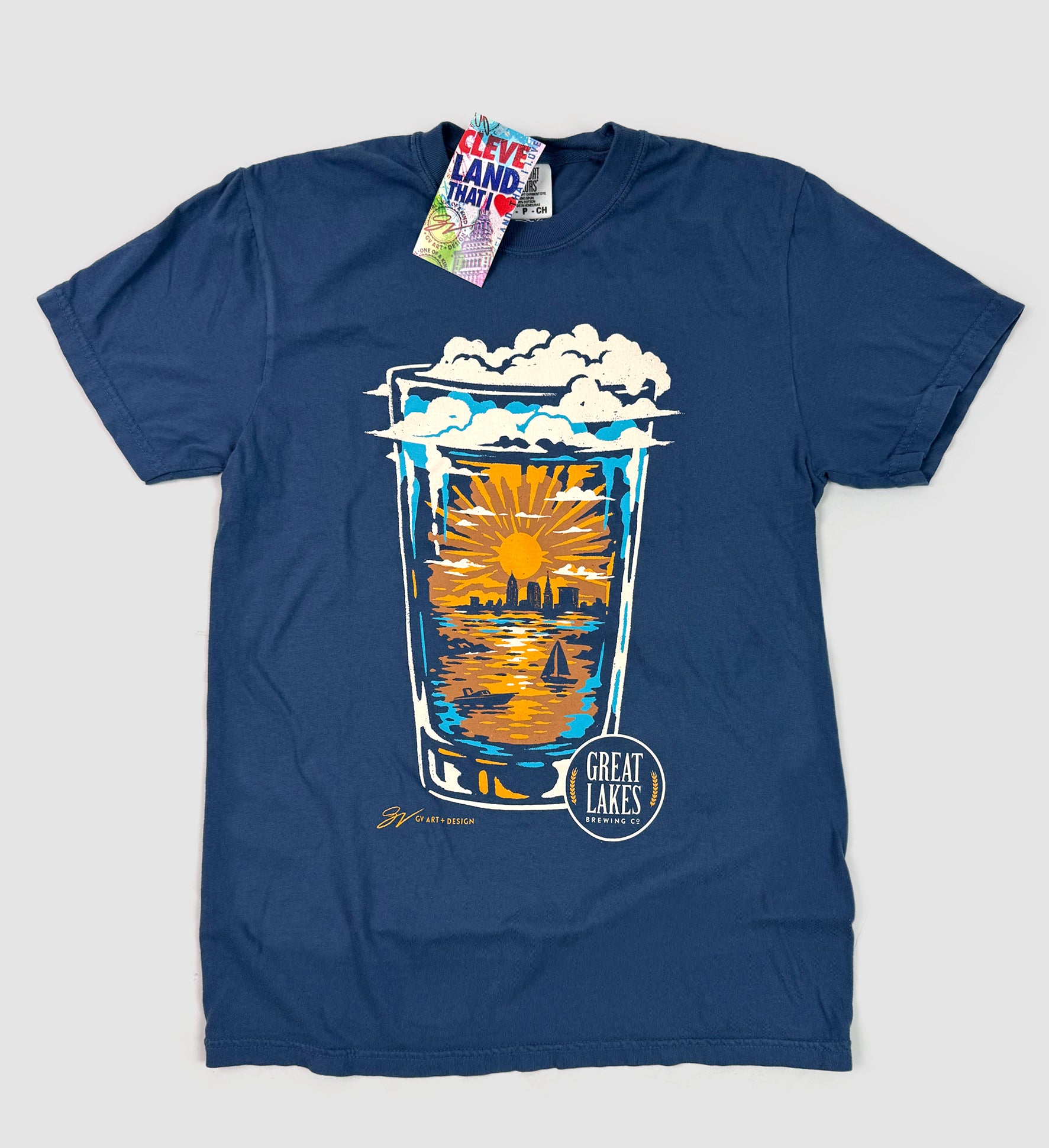 Great Lakes Brewing Sunset Pint Glass T Shirt