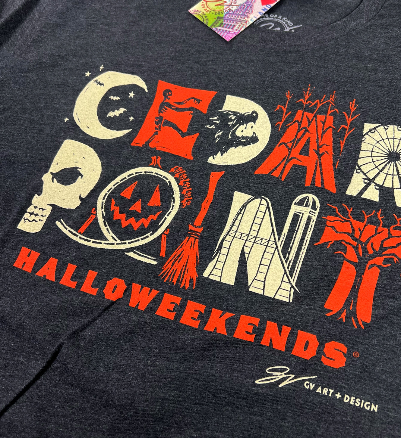 Cedar Point Halloweekends Collage T shirt