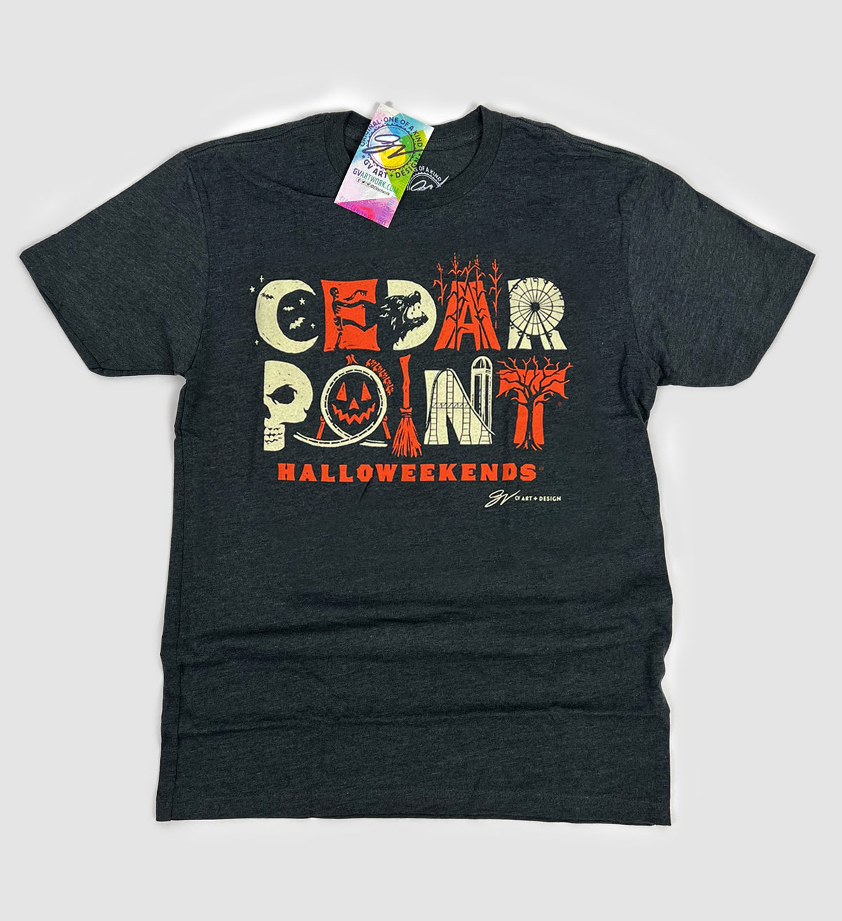 Cedar Point Halloweekends Collage T shirt