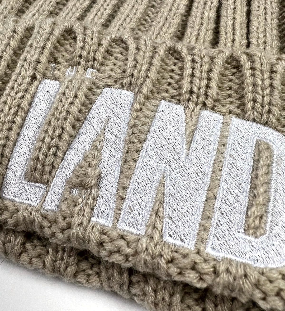 Beige The Land Cable Winter Hat