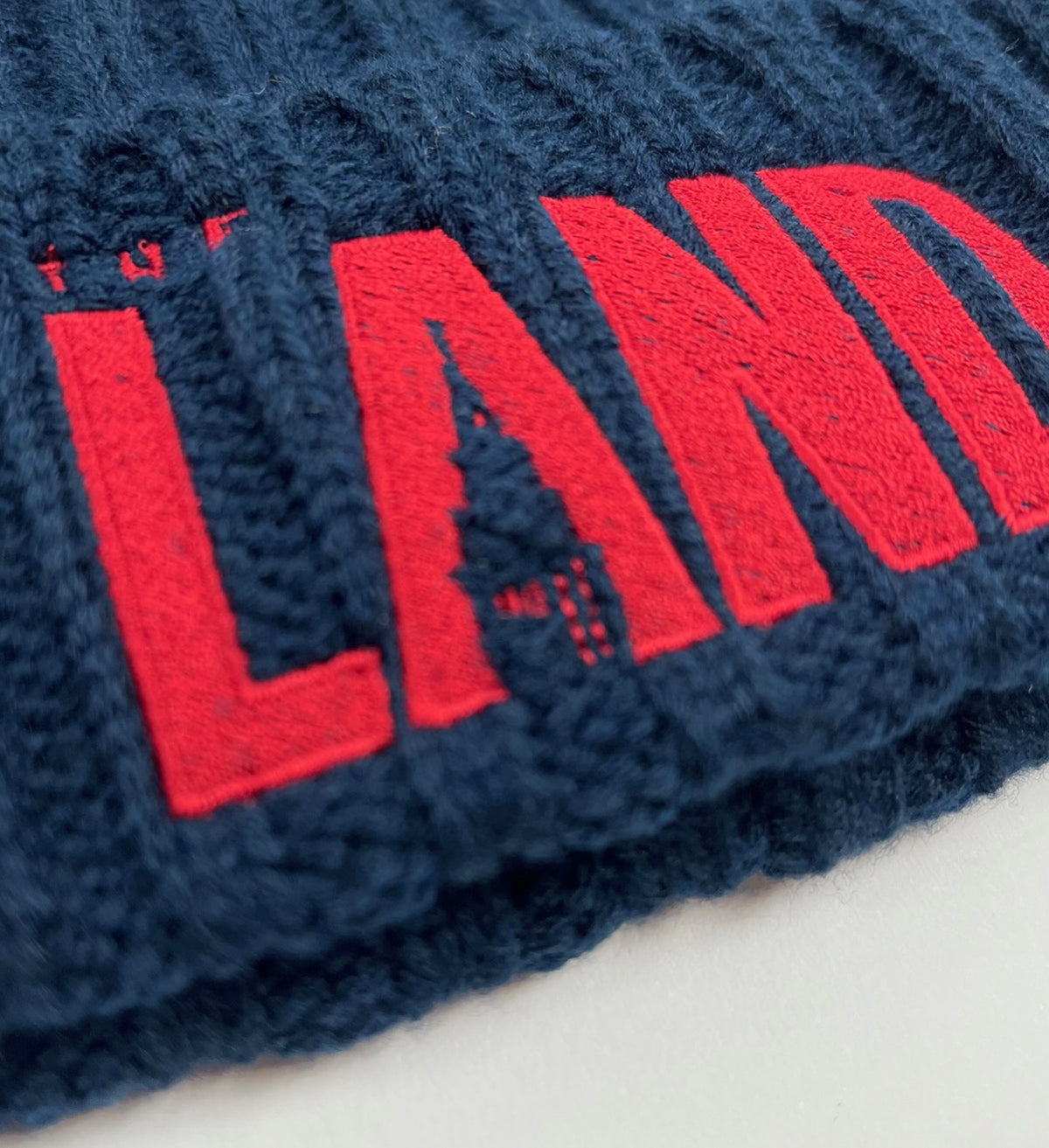 Navy The Land Cable Winter Hat