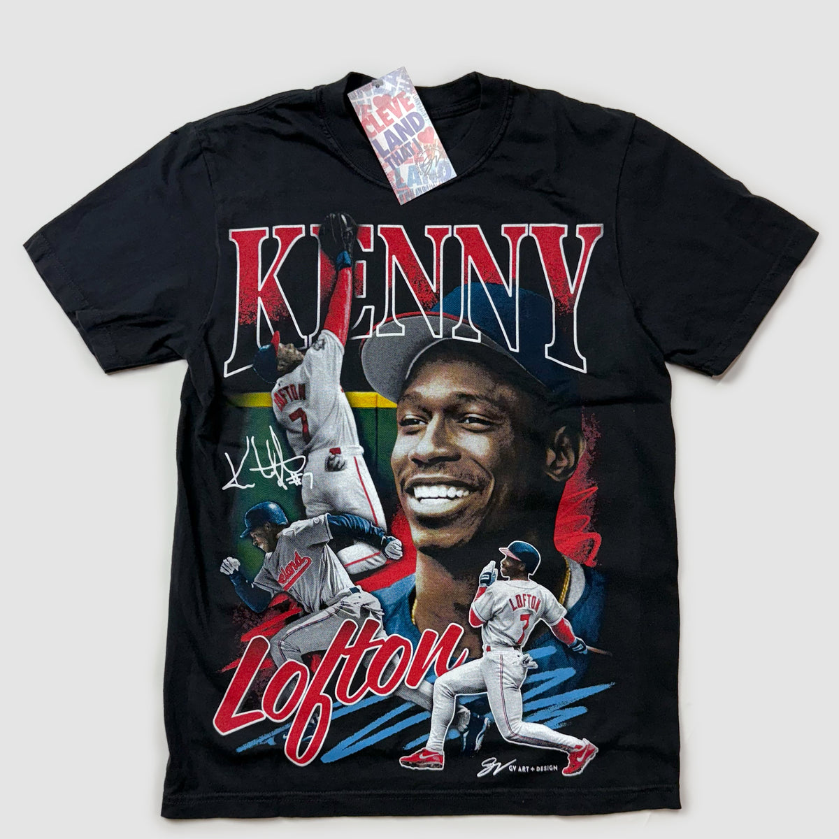 応援グッズ Atlanta Braves Kenny Lofton GAME SHIRT Vintage Kenny Lofton Graphic Tshirt