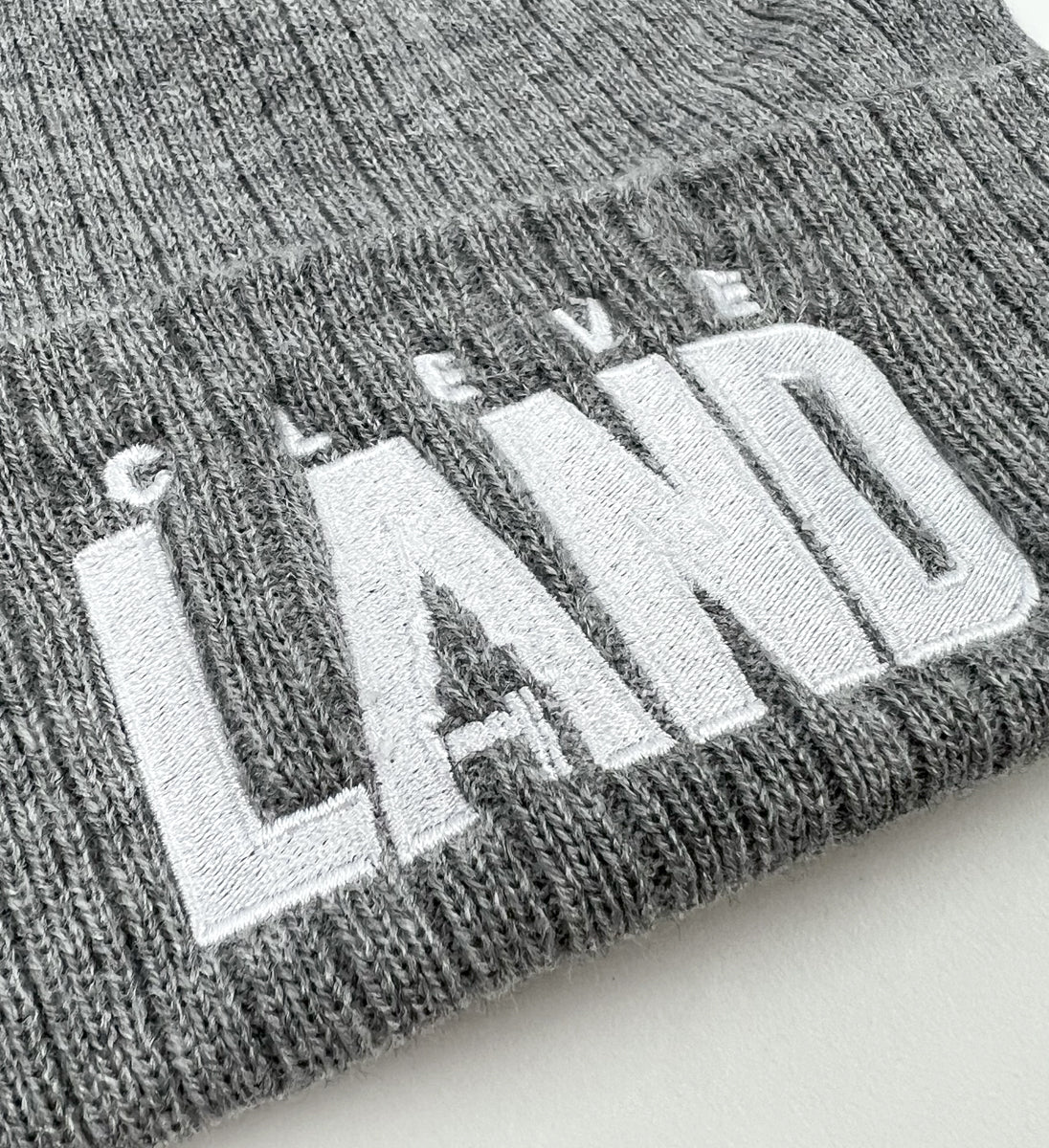 Grey Cleve Land Knit Winter Hat