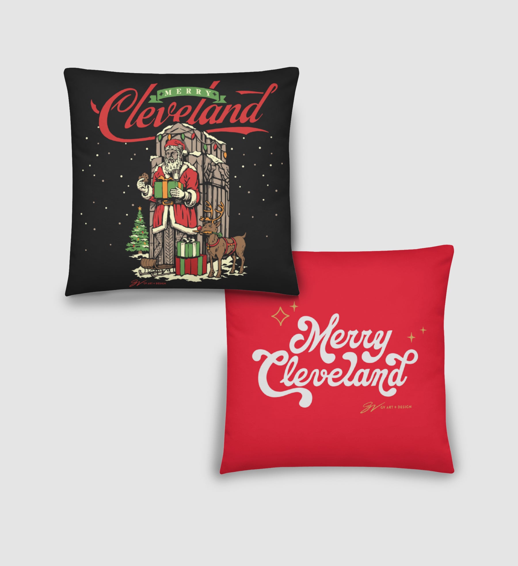 Merry Cleveland Santa Guardian Basic Pillow