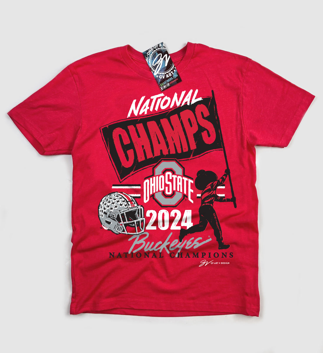 Ohio State National Champs 2024 Flag T Shirt