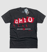 OH-IO Ohio State Buckeyes Flags T shirt