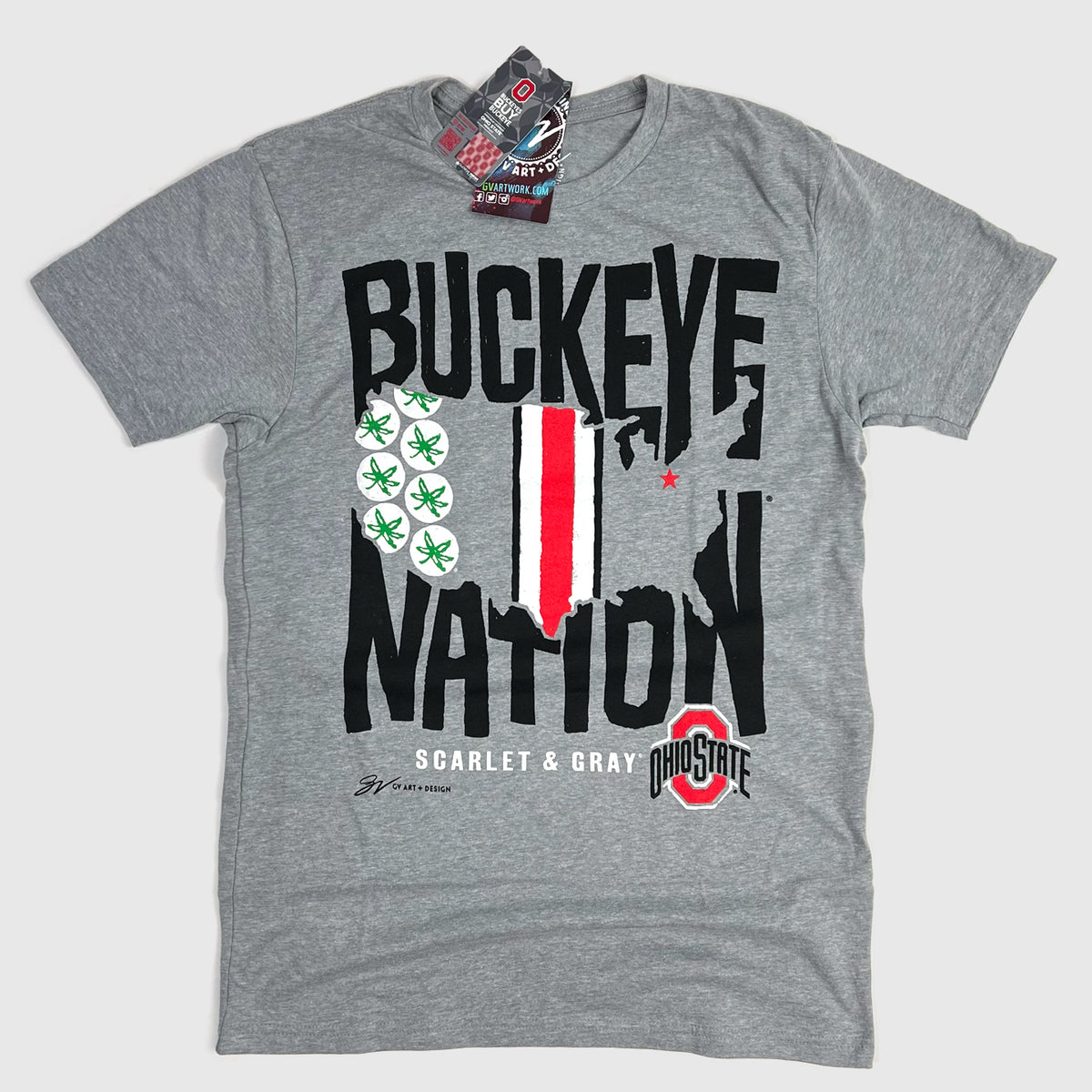 た*ン様 ohio state Tシャツ 即完売 OSUBuckeyeNationGreyTshirt_2d8