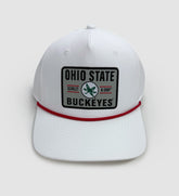 Scarlet & Grey Patch White Rope Hat