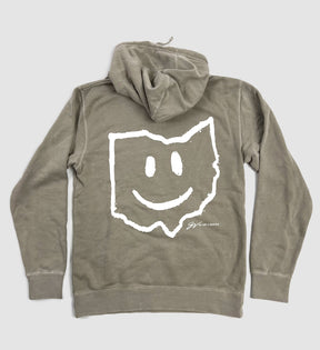 Ohio Smiley Cement Hooded Sweatshirt