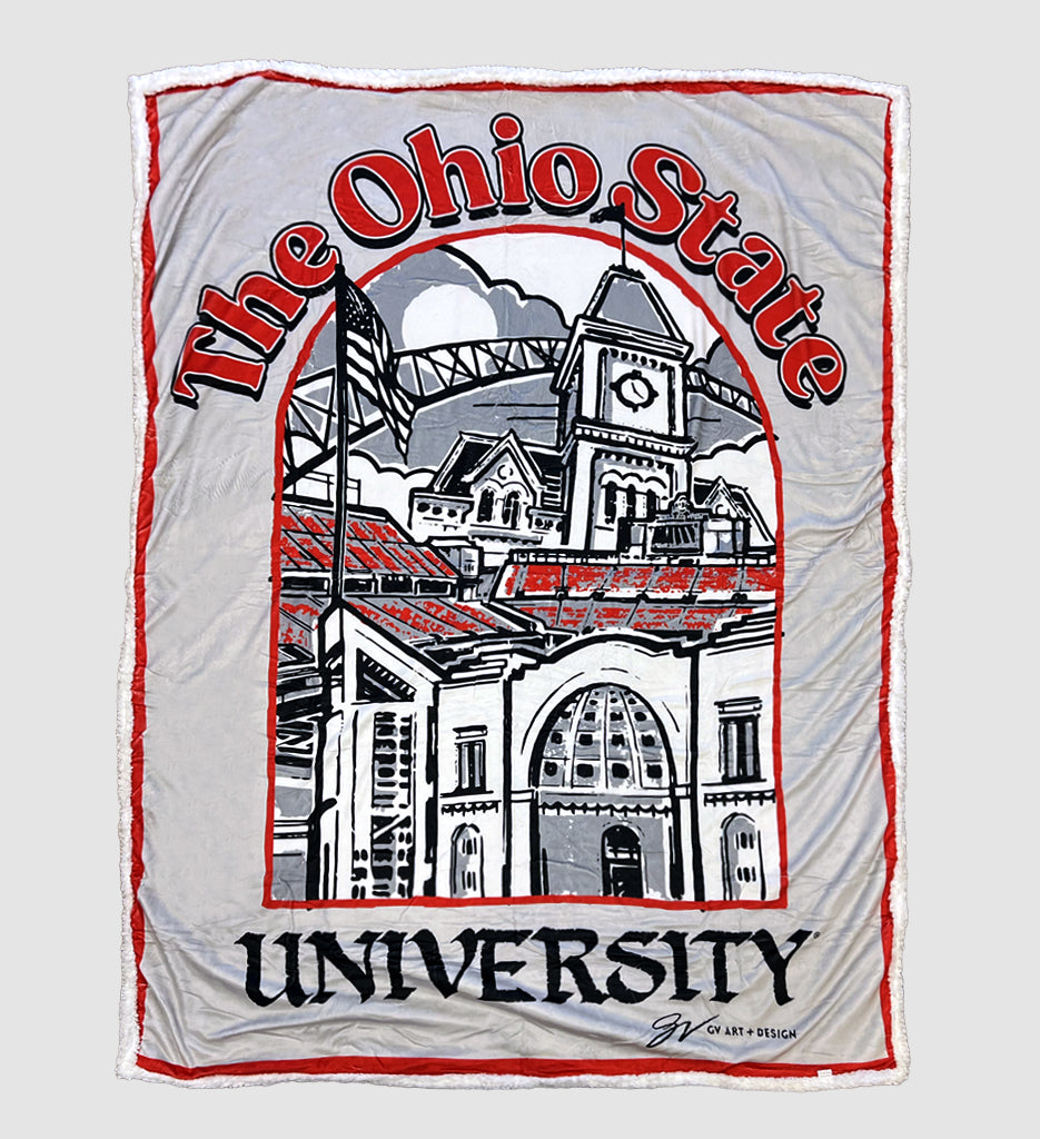 The Ohio State University Artwork Blanket