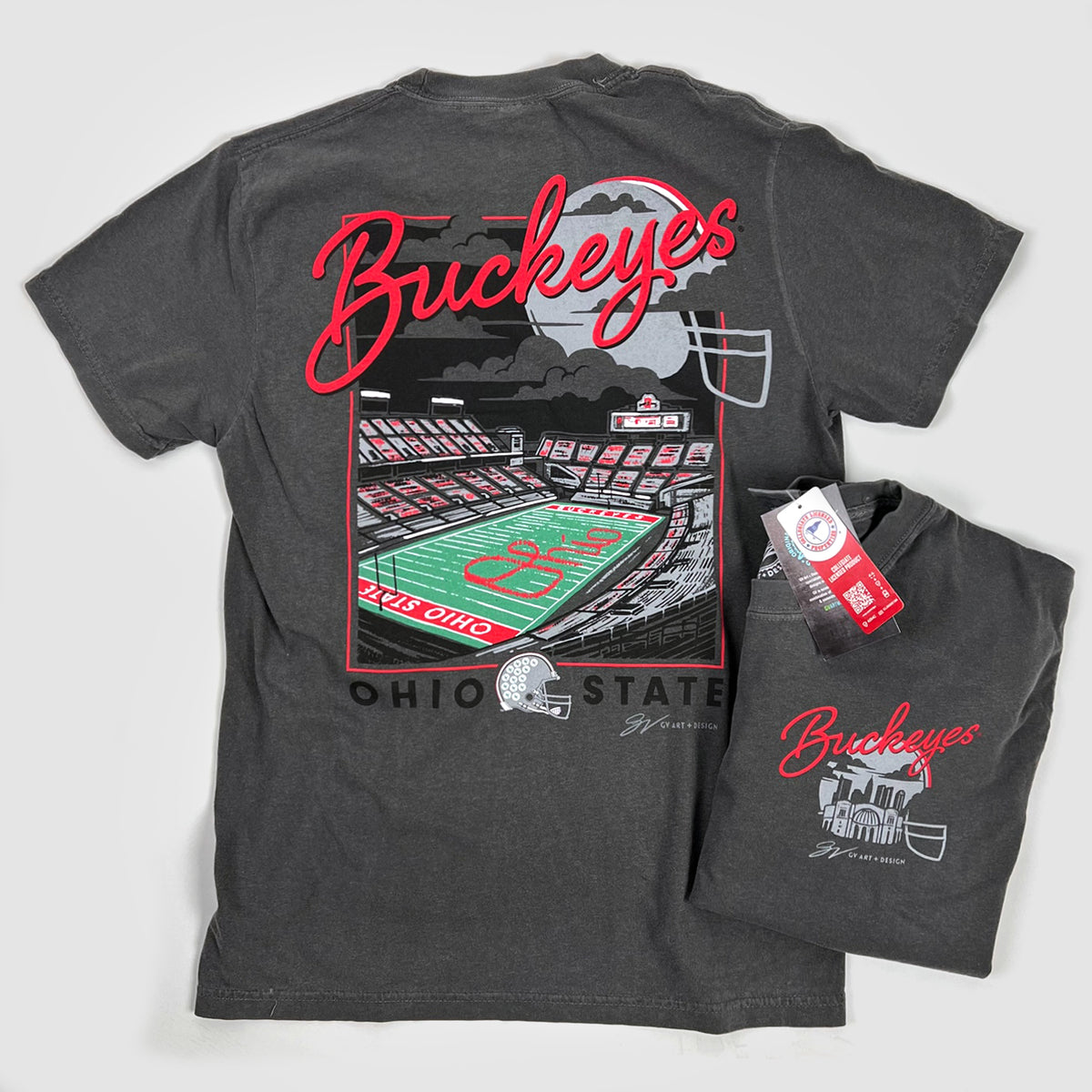 OhioStateBuckeyesNightSceneTsh