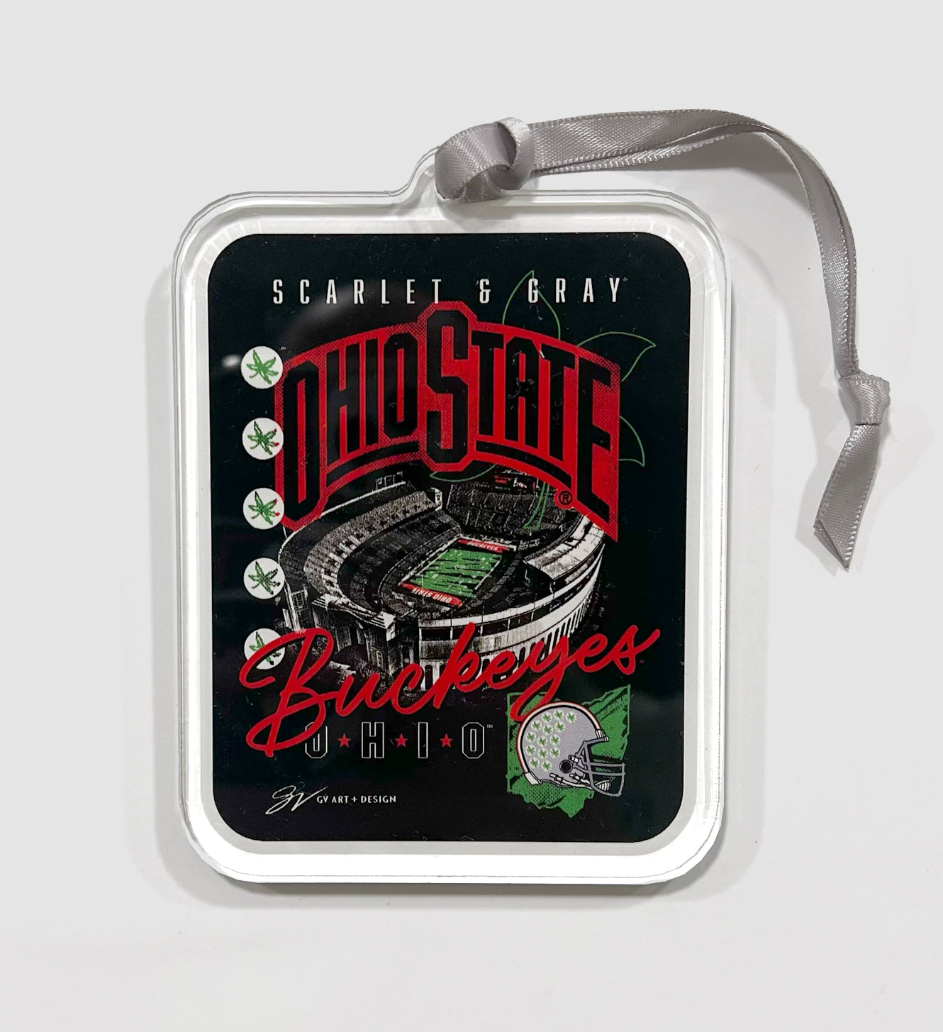 Ohio State Stadium Collage Clear Ornament