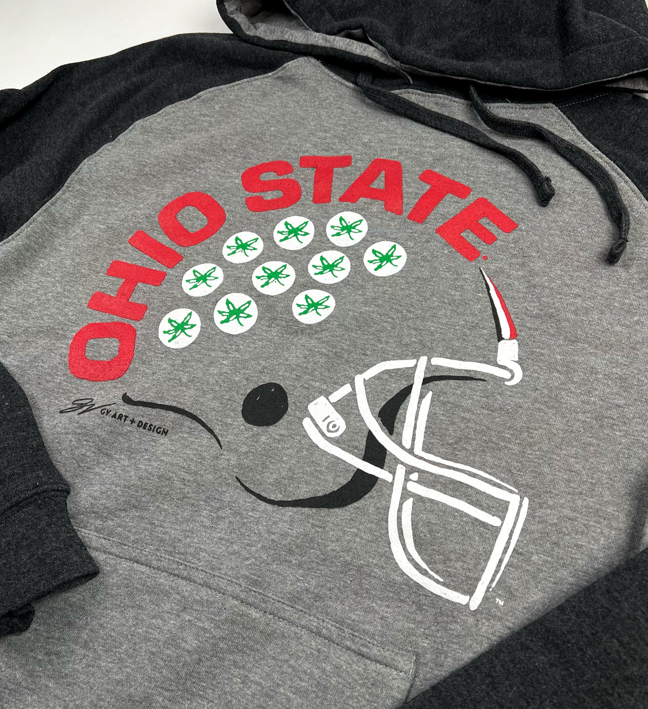 Ohio State Bold Helmet Two Tone Sweatshirt