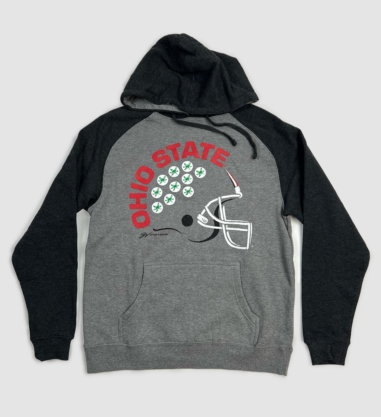 Ohio State Bold Helmet Two Tone Sweatshirt