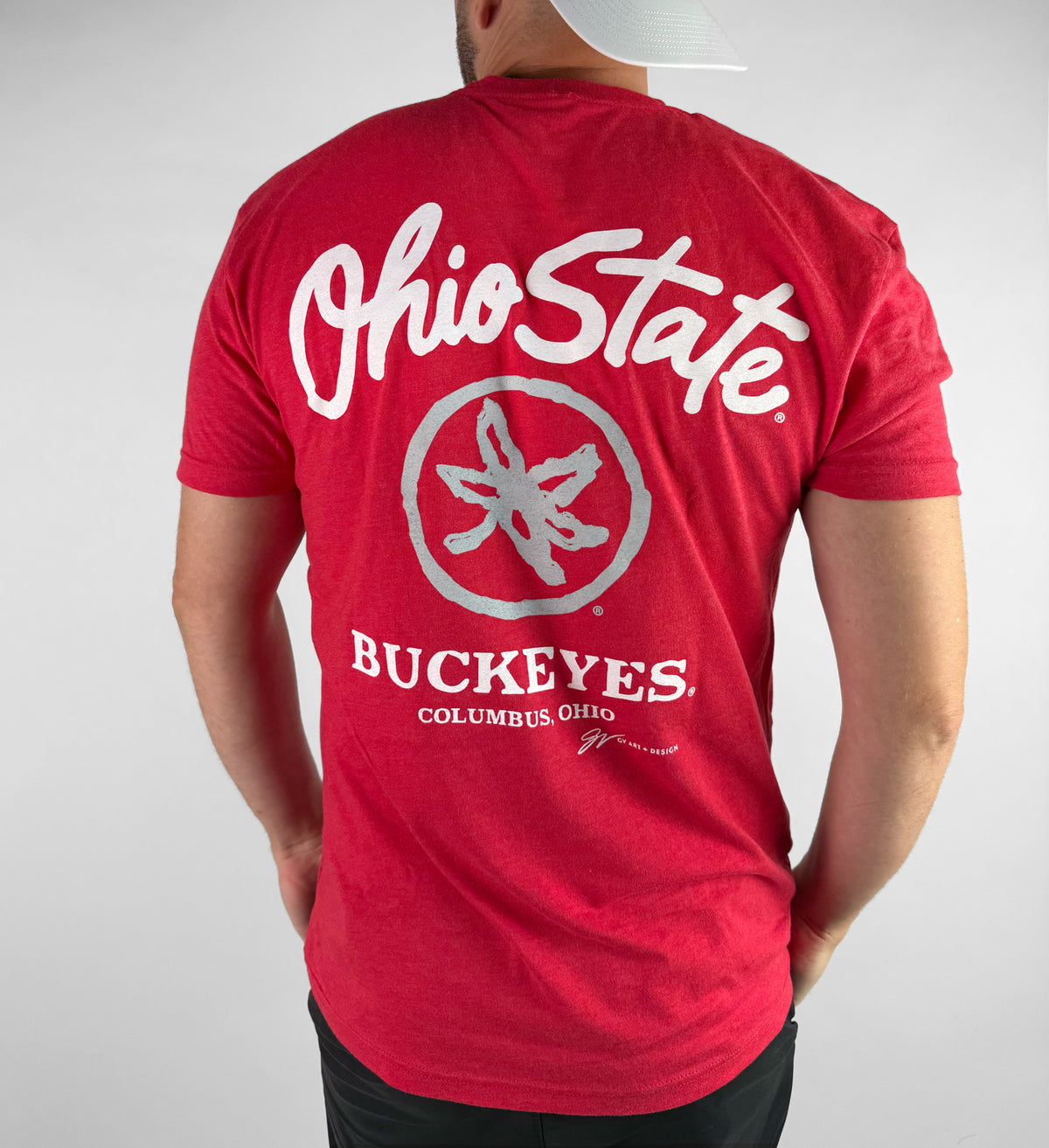Ohio Big Script Red T Shirt