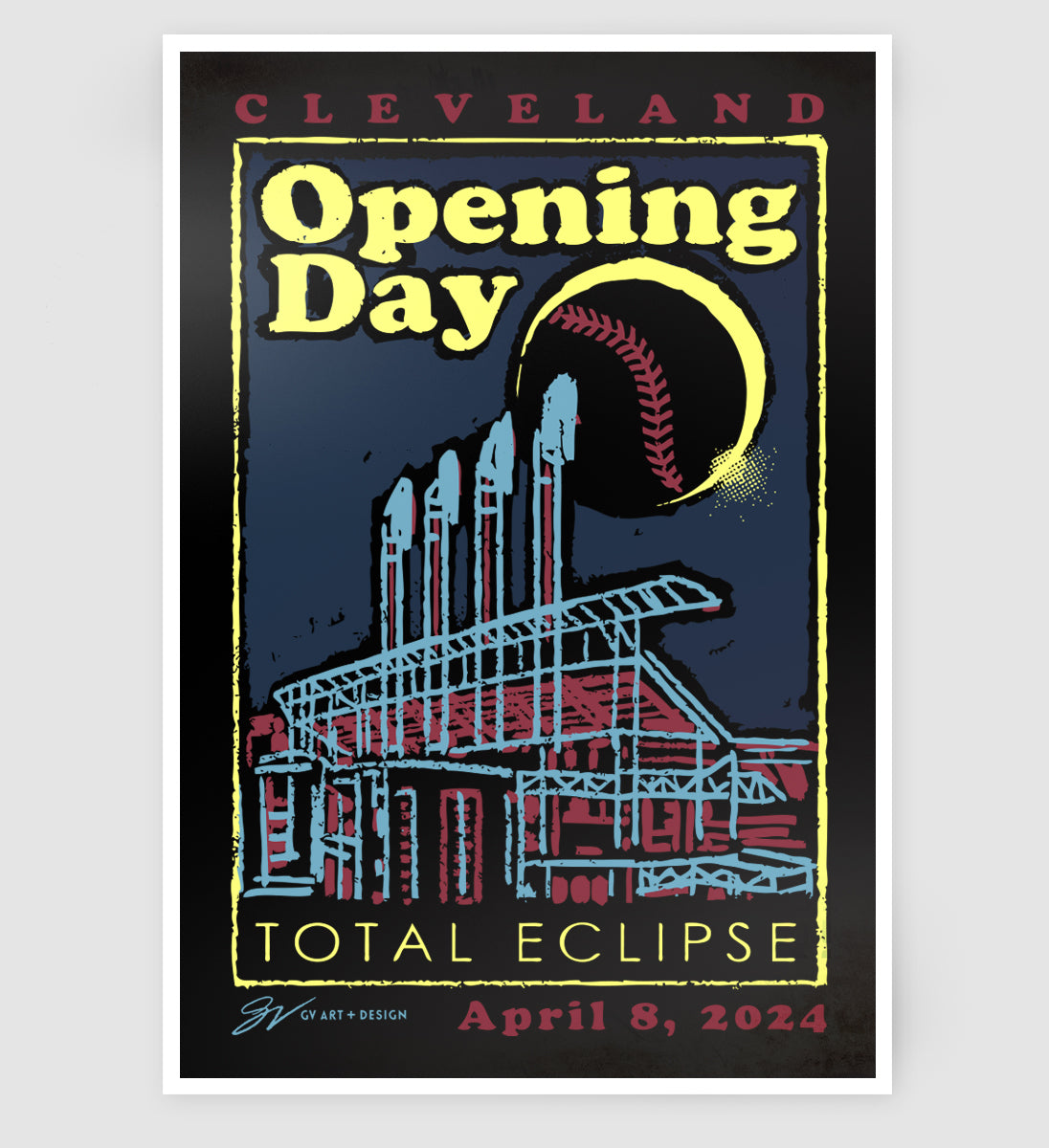 Opening Day 2024 Eclipse Art Print