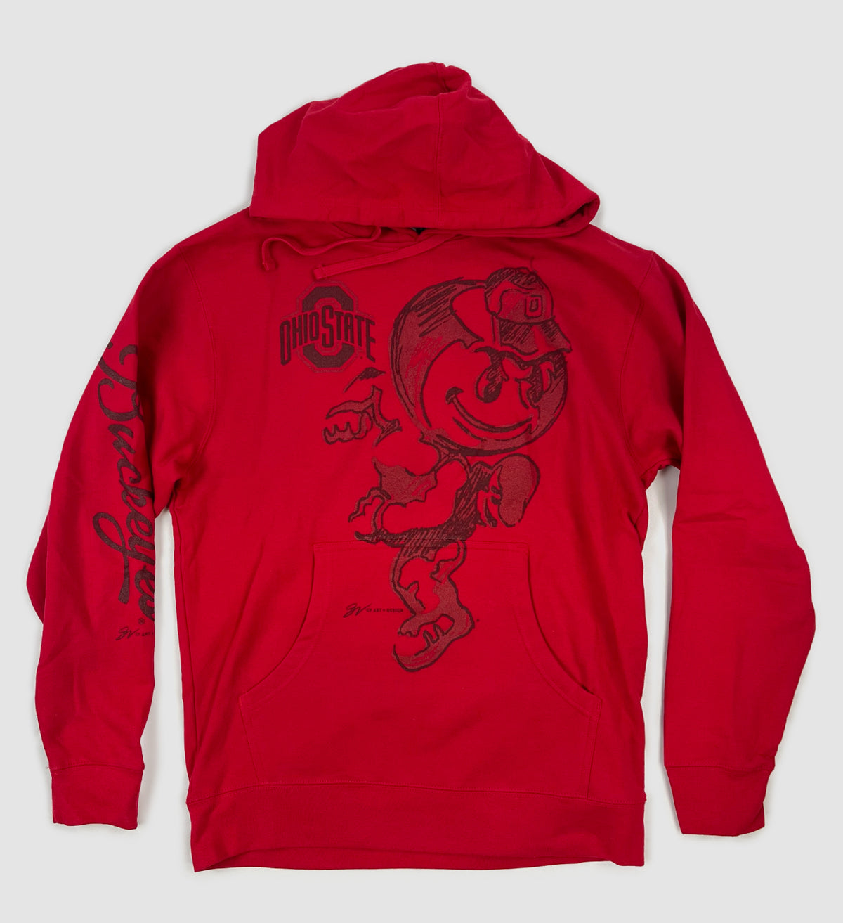 Red Brutus Art Sketch Hooded Sweatshirt