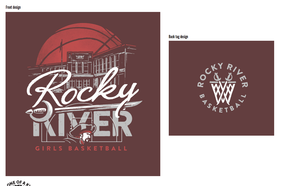 Rocky River Girls Basketball T shirt