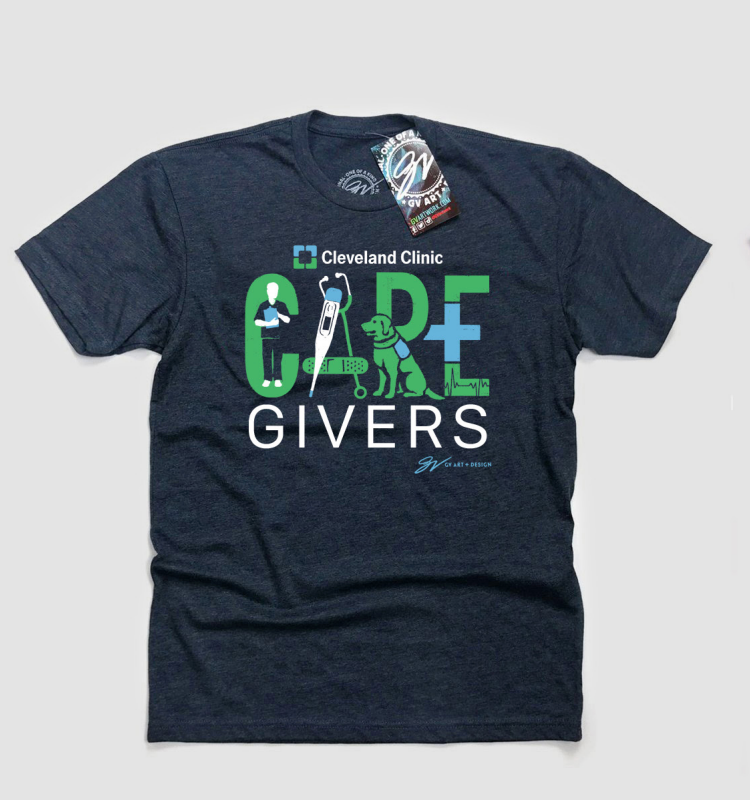 Cleveland Clinic Caregivers Navy T Shirt