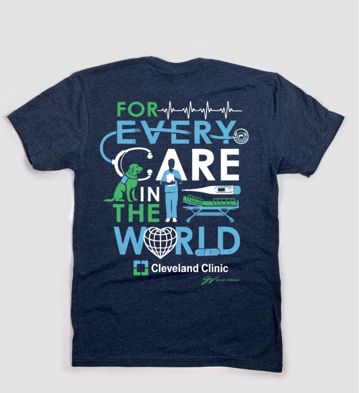 Cleveland Clinic Caregivers Navy T Shirt
