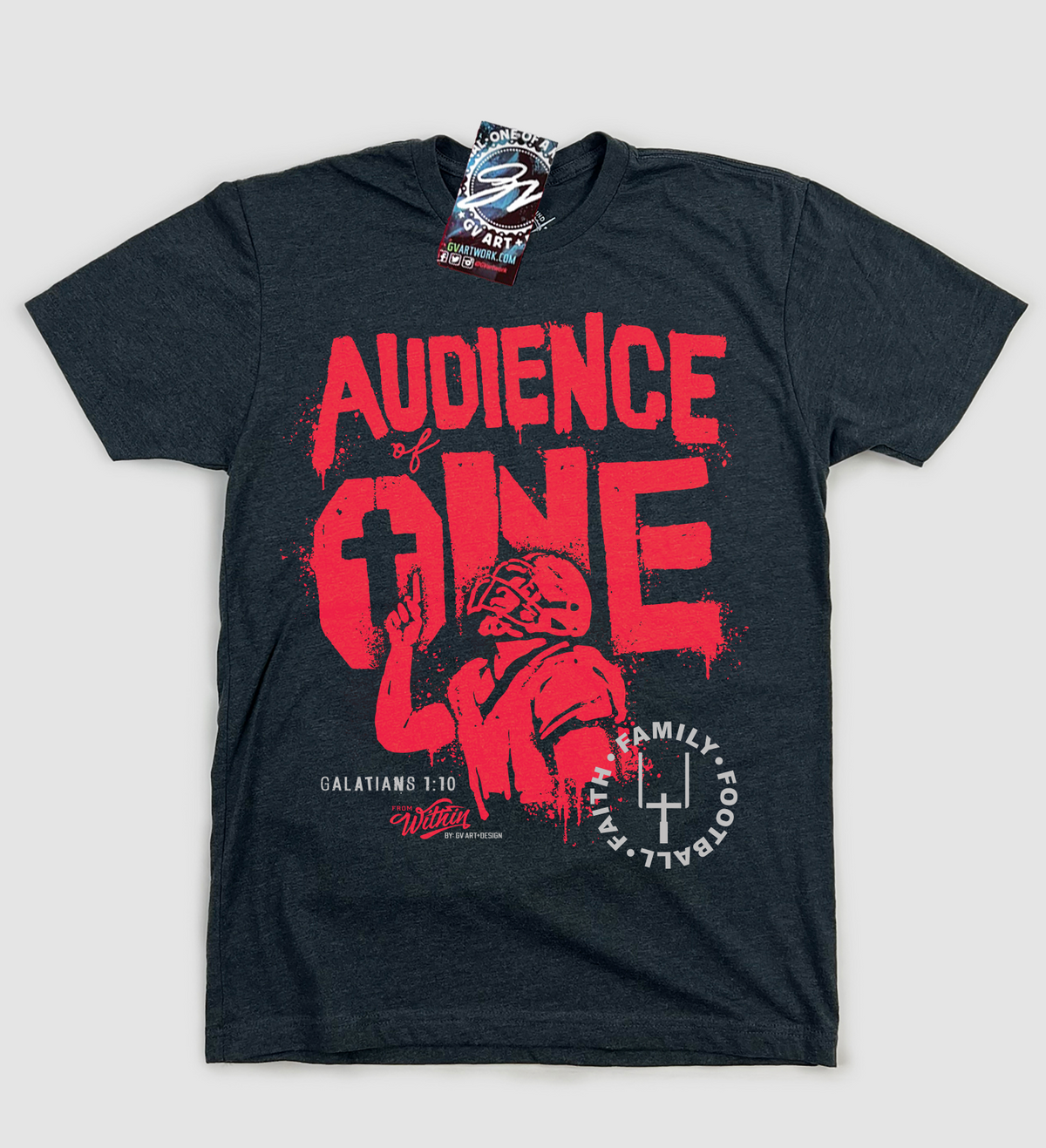 Audience Of One Football T shirt