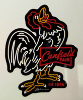 Canfield Fair Neon Rooster Sticker