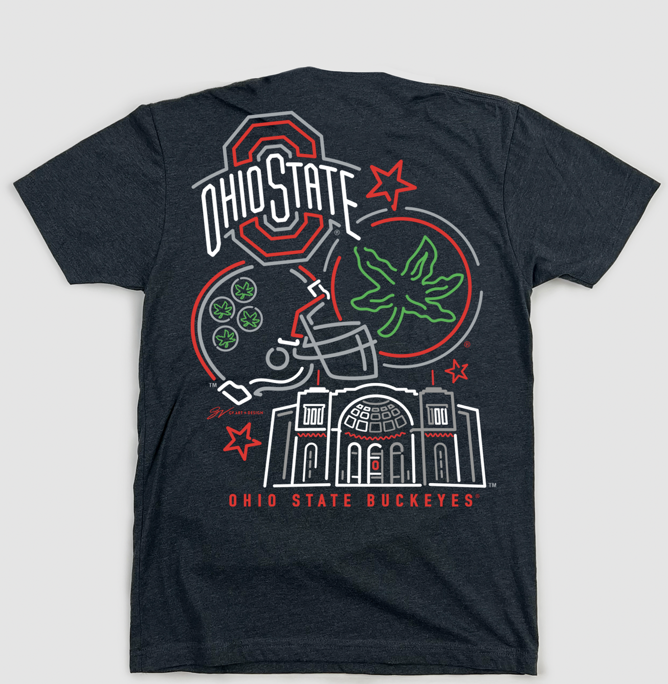 Ohio State Neon Icons T Shirt