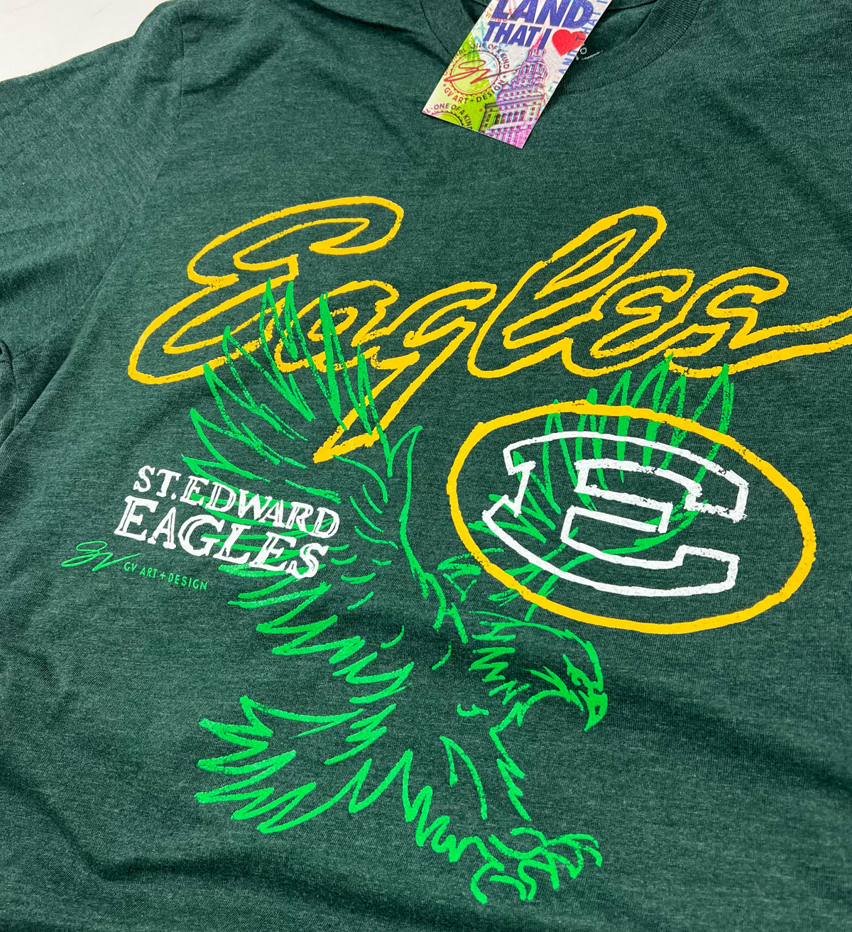 St. Edward Eagle Outline T shirt