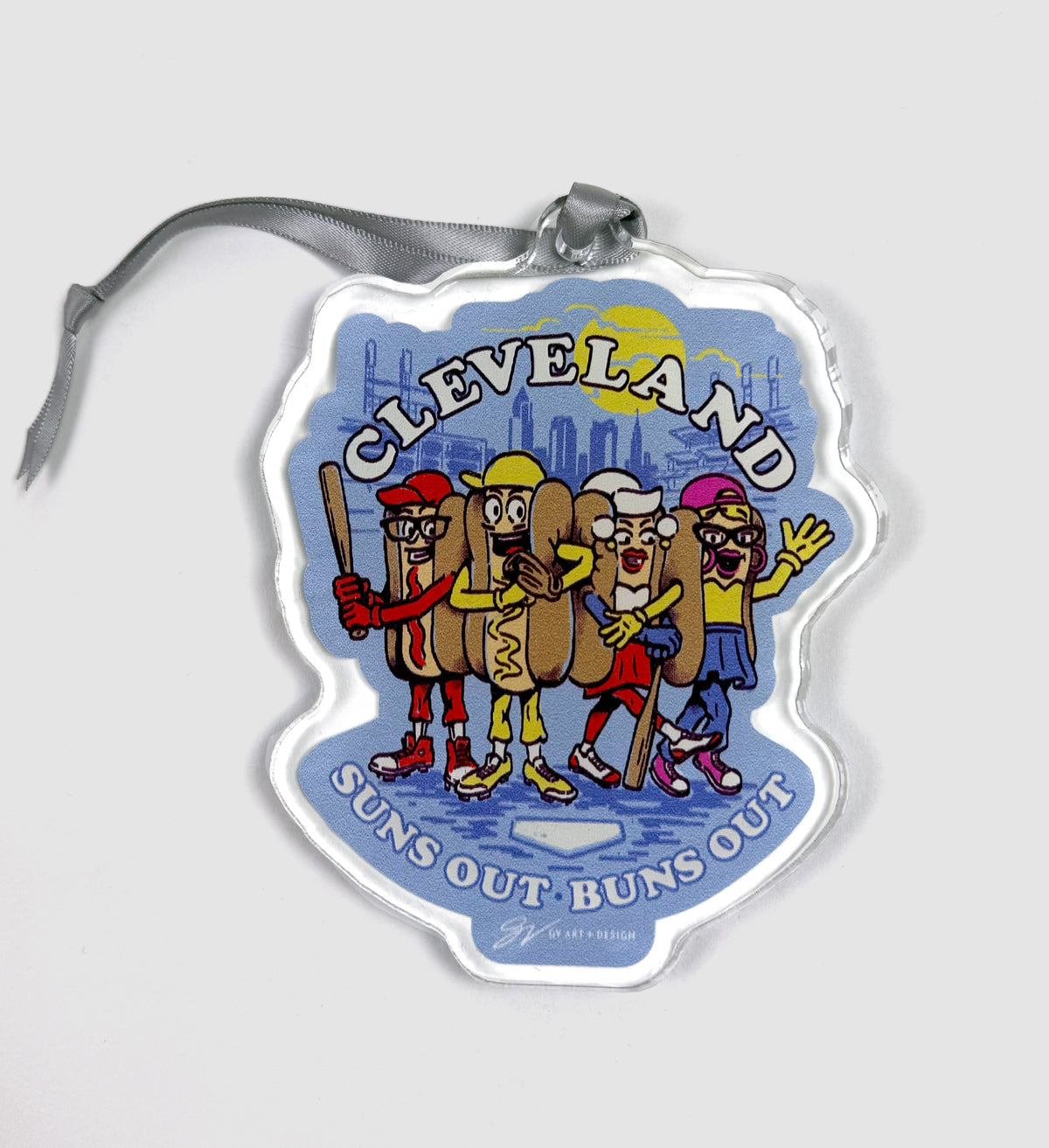 Suns Out Buns Out Clear Ornament