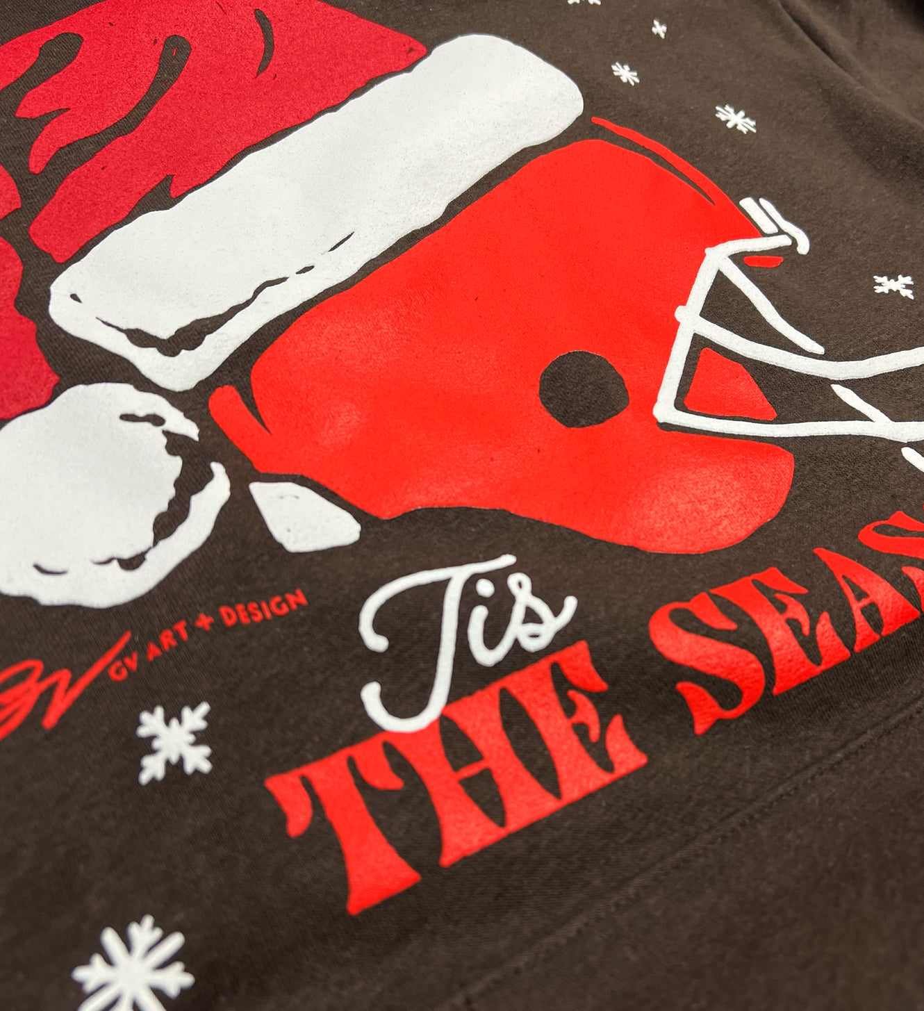 Tis The Season Santa Helmet Hooded Sweatshirt