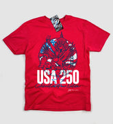 Red USA 250 Years Circle T shirt
