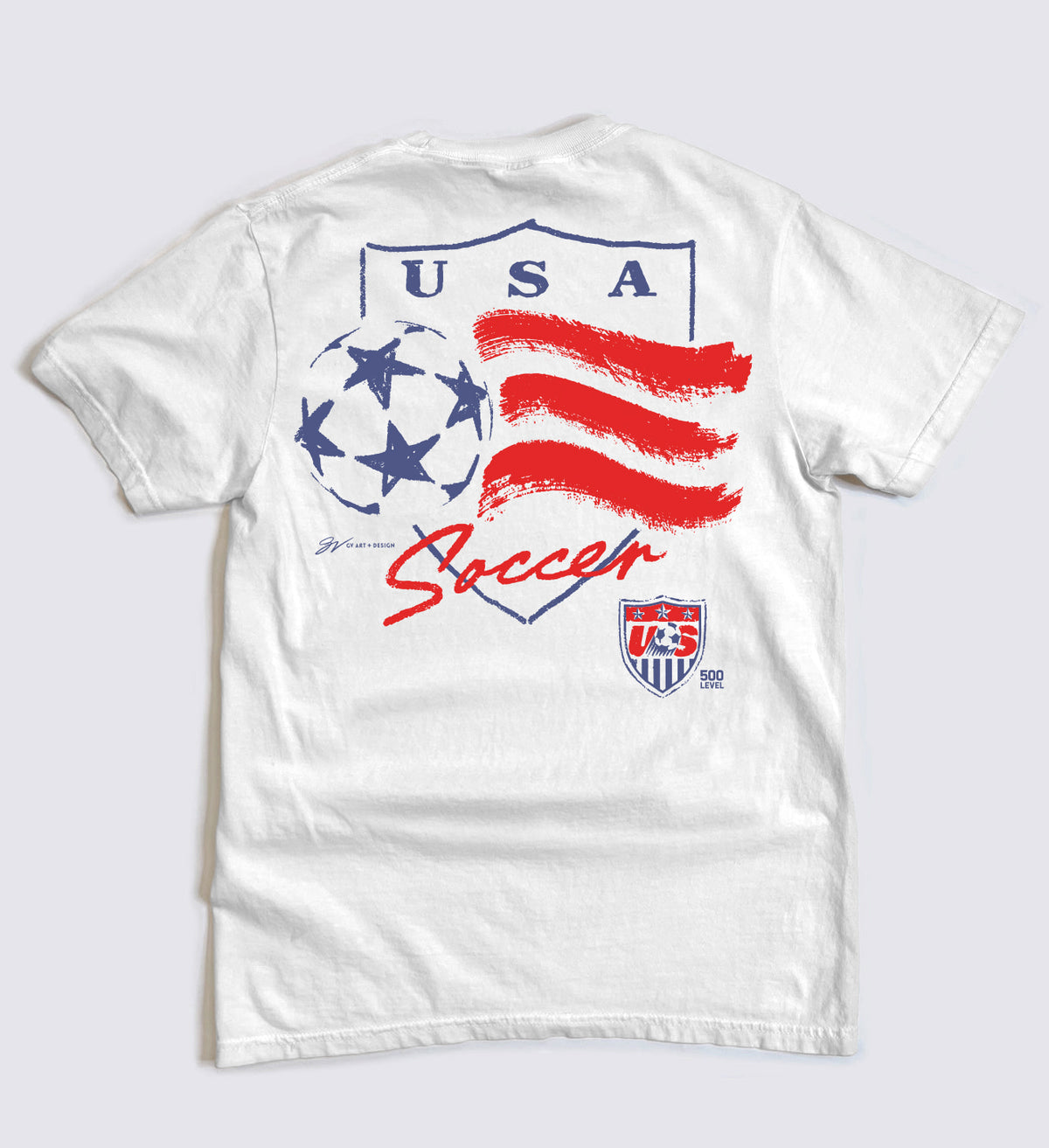 USA Stars and Stripes Soccer T shirt